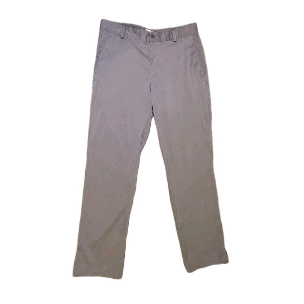 Nike Golf Dri Fit Pants Mens 32X32 Grey Chino Stretch Atheltic Flat Front
